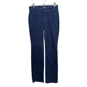 NYDJ Marilyn Straight Jeans Womens 00 Blue Dark Wash Lift Tuck Stretch